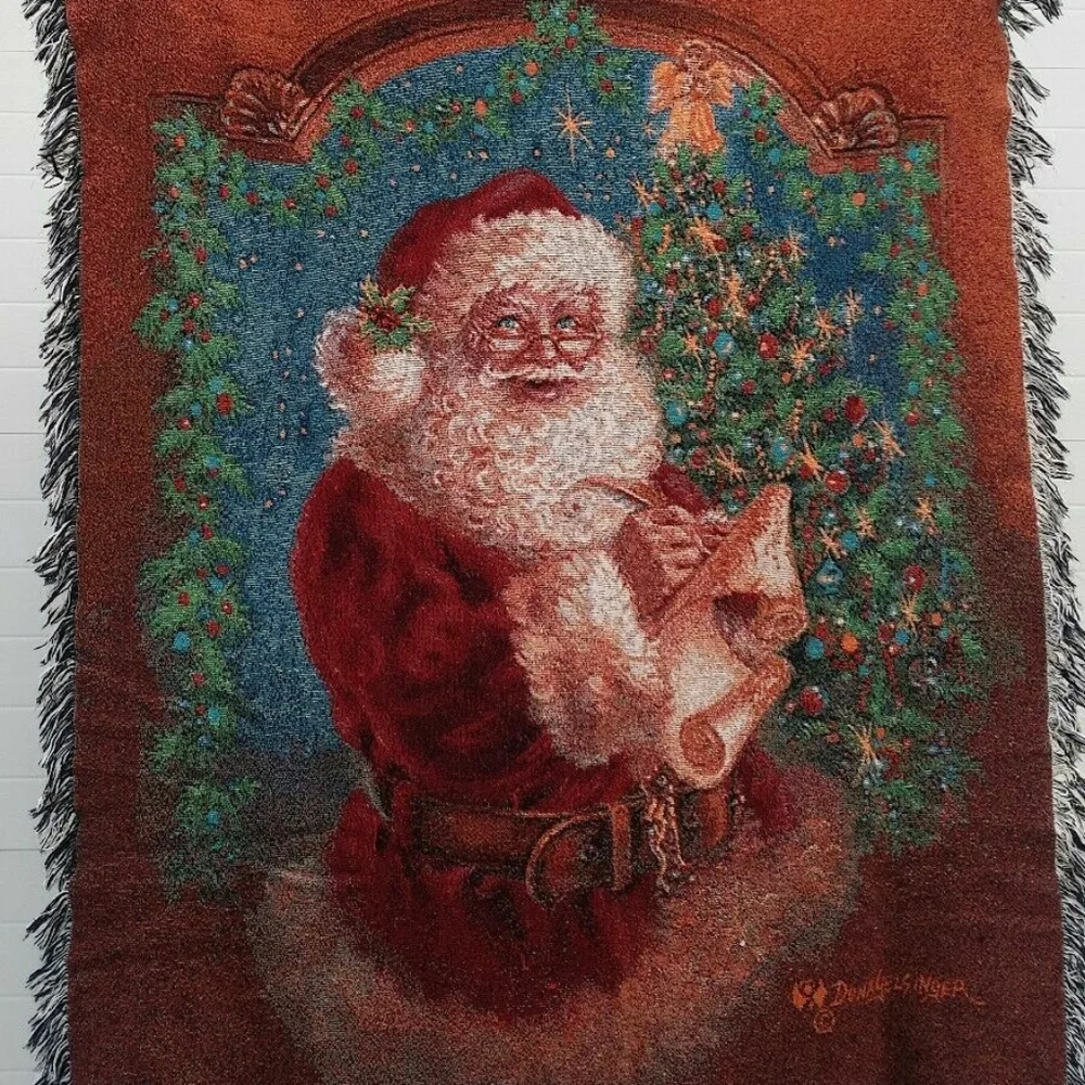 🎅 SANTA TAPESTRY THROW 🎅